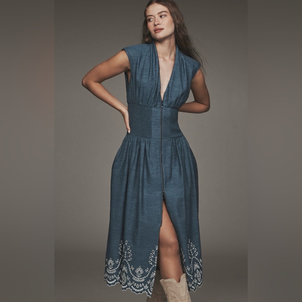 The Tommie Denim Eyelet Trim Dress
Anthropologie
In: Medium Denim